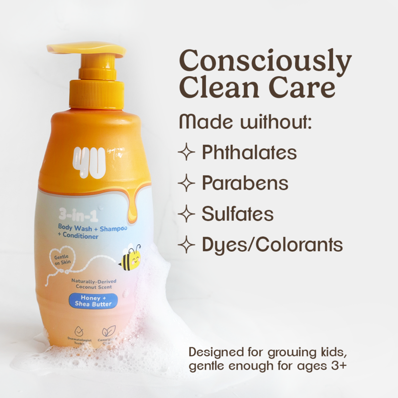 Kids 3-in-1 Body Wash Shampoo & Conditioner with Honey & Shea Butter - 20 fl oz