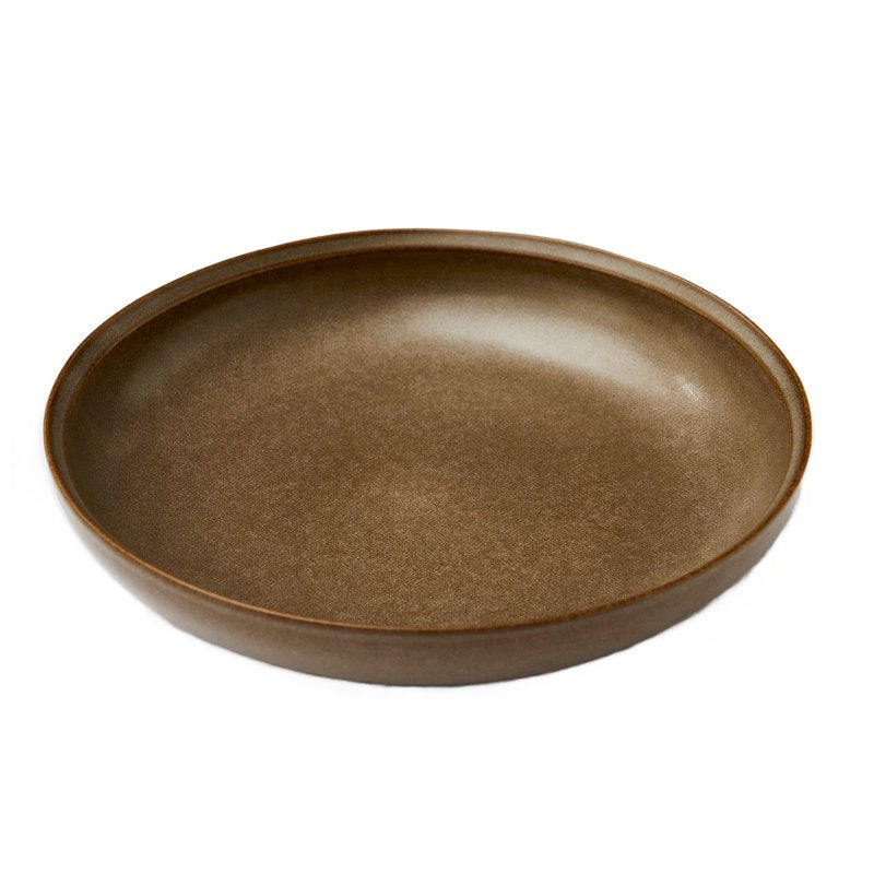 8.9-Inch Stoneware Dinner Bowl - Brown, 4 Pack