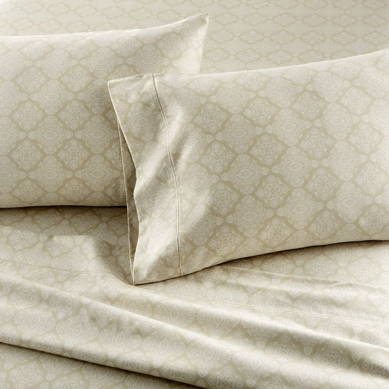 Better Homes & Gardens Ogee Print King Pillowcase Set - Almond Biscuit, 2-Piece, 400 Thread Count