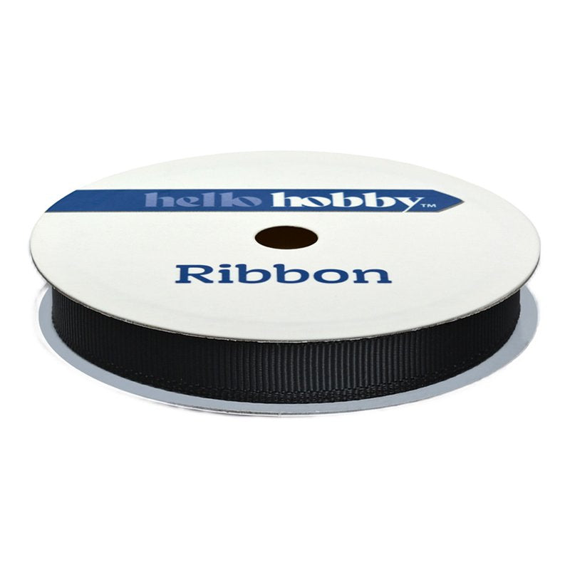 Black Grosgrain Ribbon 3/8 Inch Wide, 6 Yards for Crafts & Decorations