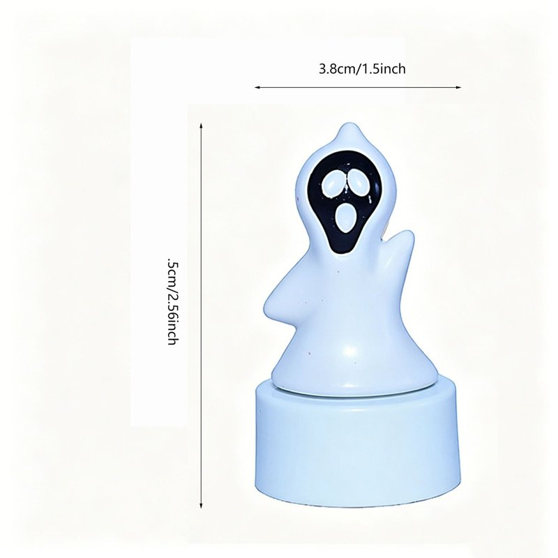 Halloween Ghost Light LED Ornament - White - Indoor Outdoor Safe Flameless Decor