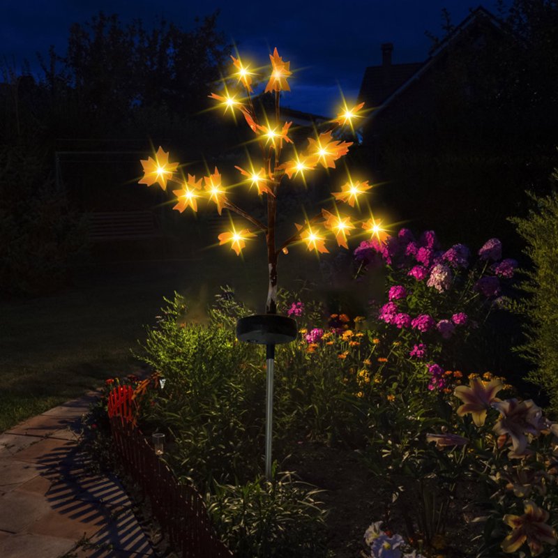 Outdoor Solar Maple Tree Light with Simulation Maple Leaves - Garden Ambient Lighting V