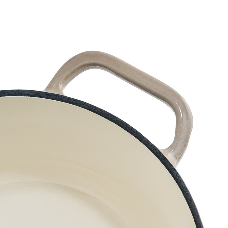 5-Quart Enameled Cast Iron Dutch Oven with Lid - Taupe
