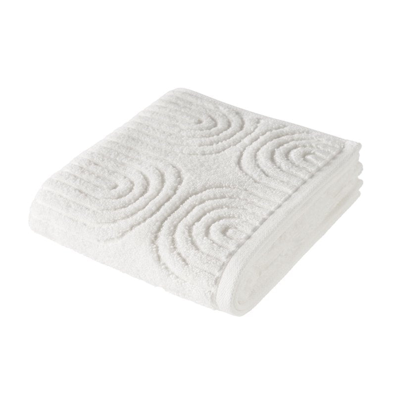 Off White Textured Hand Towel - 100% Cotton, 28x16 Inches - Beautiful by Drew Barrymore