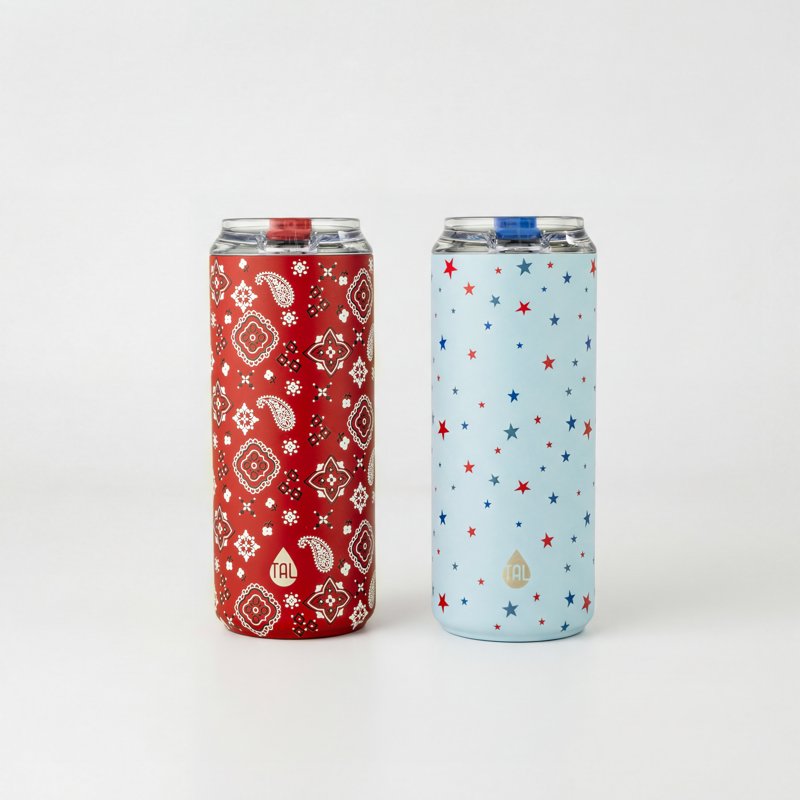18oz Stainless Steel Tall Boy Tumbler - Stars Design