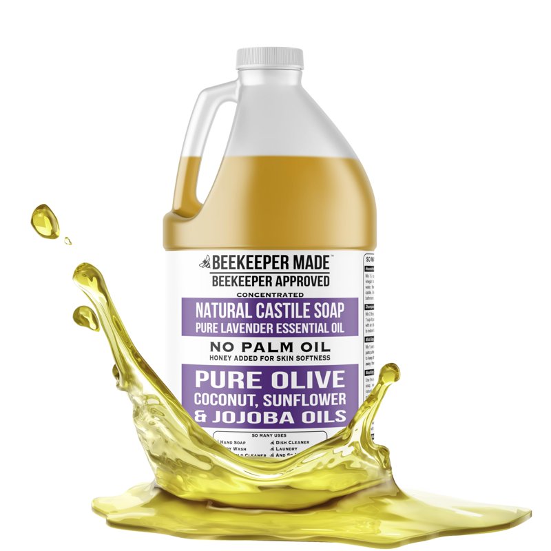Natural Liquid Castile Soap - 1 Gallon Bulk Eco-Friendly Body Wash