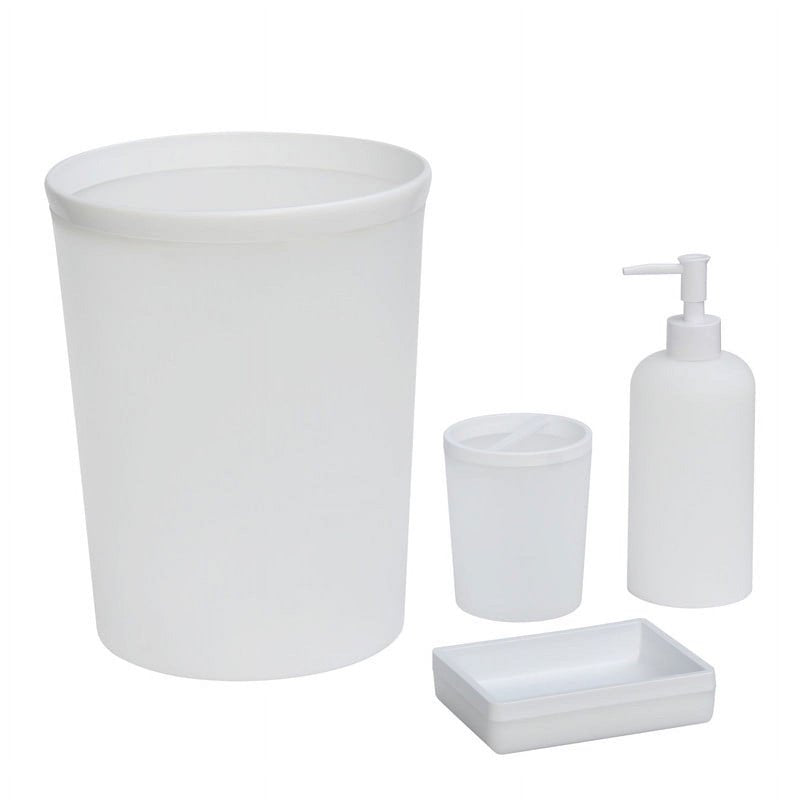 White Plastic Toothbrush Holder - Single, Frosted Bath Organizer