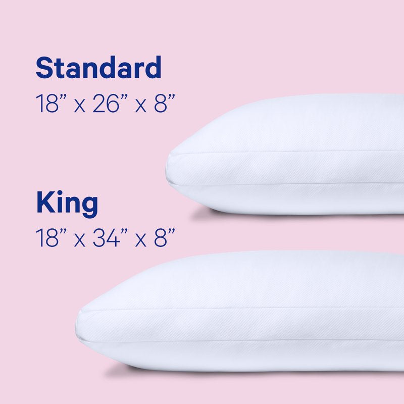 Cooling Pillow King Size - Casper Sleep Essential, Medium Profile, Fluffable Support