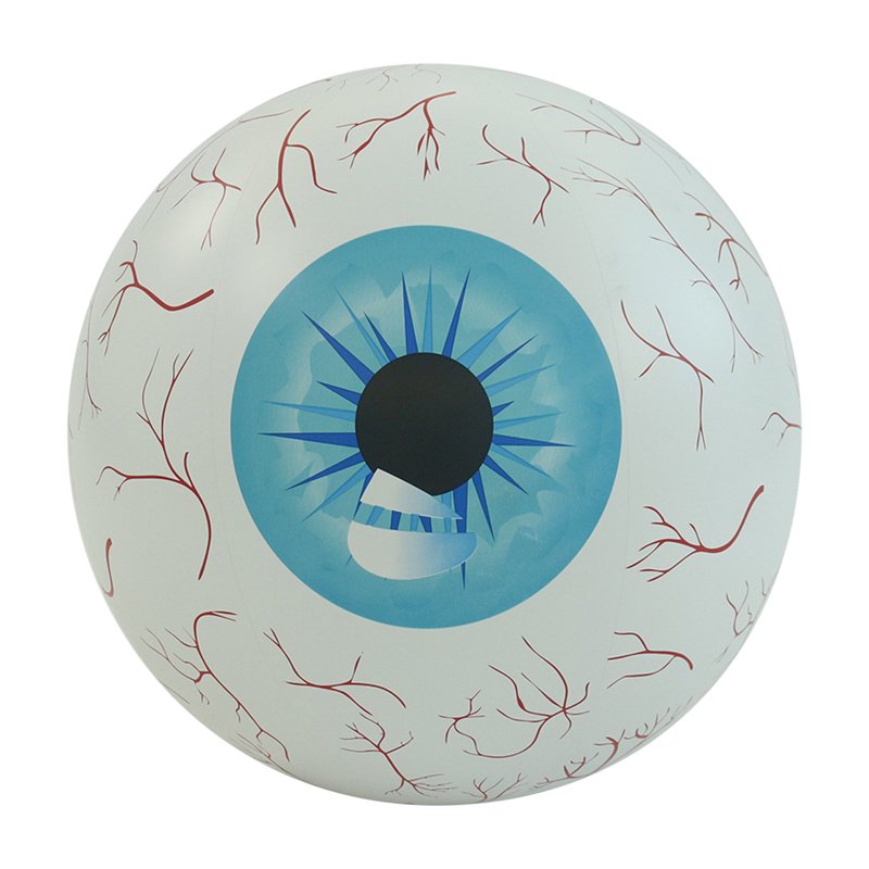 Inflatable Halloween Bloodshot Eyeball Decorations with LED Lights - 15.7 Inch, Indoor & Outdoor Lawn Party D