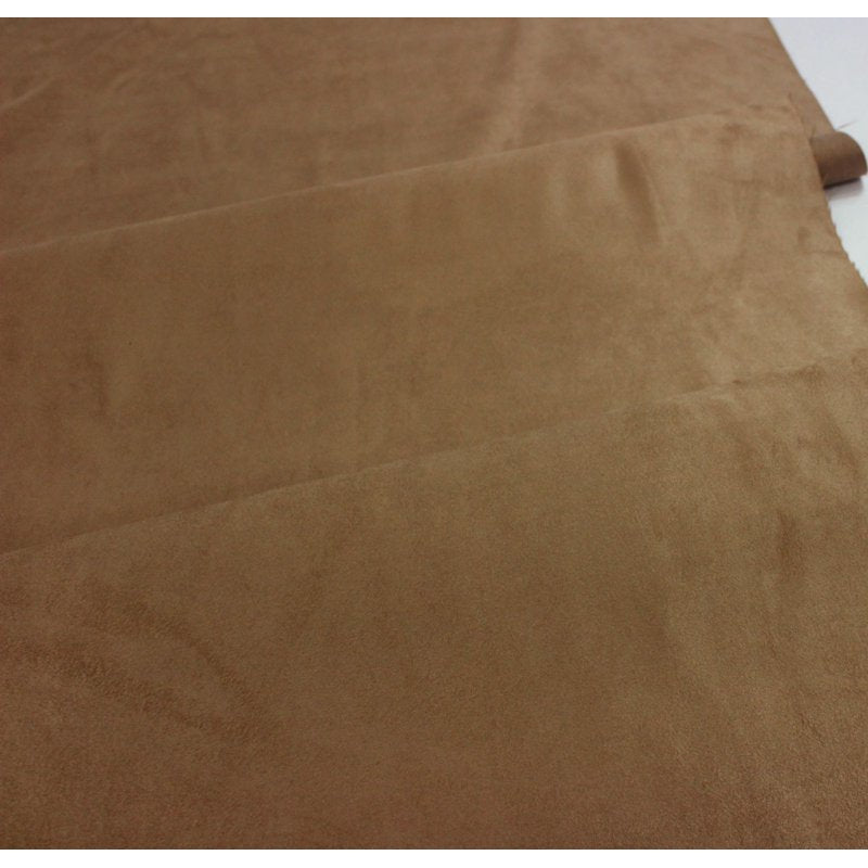 Mocha Micro Suede Fabric by The Yard - Soft Faux Microsuede for Apparel & Home Decor - 58" Width