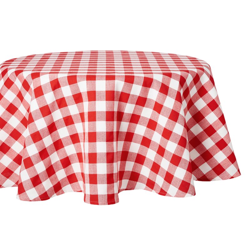 Charming Check Tablecloth - Multicolor, 70" Round, 2 Pack