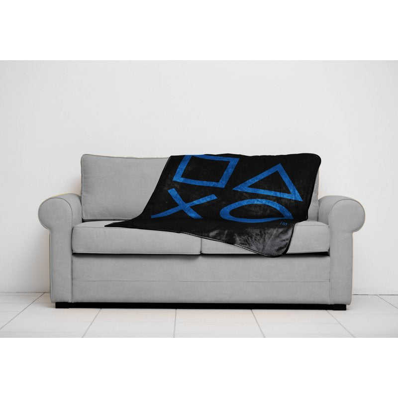 Kids PlayStation Throw Blanket - Microfiber, 46 x 60, Blue, Soft & Cozy