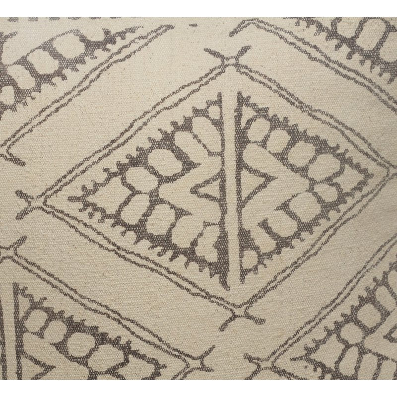 Lr Home Medium Tribal Square Pouf - Gray, 20x20x20 Inches