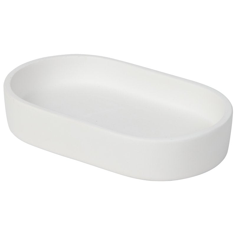 4 Pack White Ceramic Ready to Paint Trinket Tray - Oval 3x5 in
