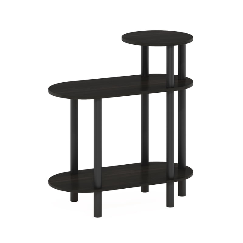 3-Tier Oval Sofa Side Table with Open Shelves - Multiple Colors