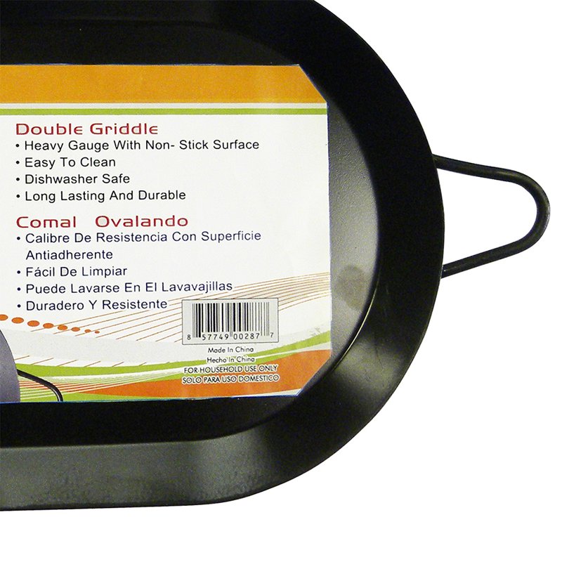18-Inch Double Tortilla Warmer - Non-Stick Carbon Steel Griddle