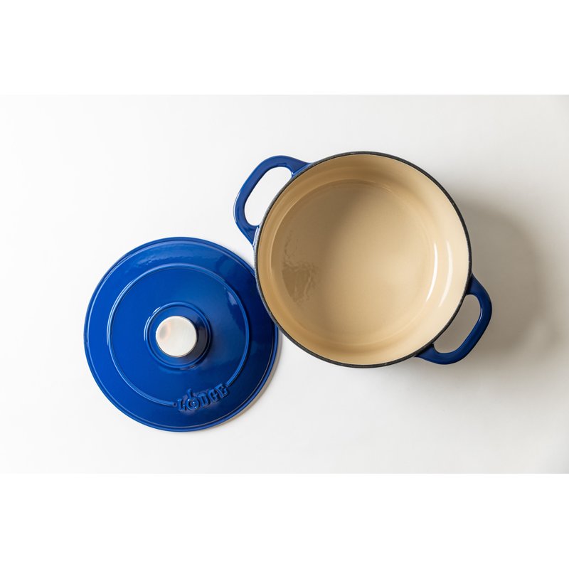 Enameled Cast Iron Dutch Oven 5.5qt - Indigo Blue