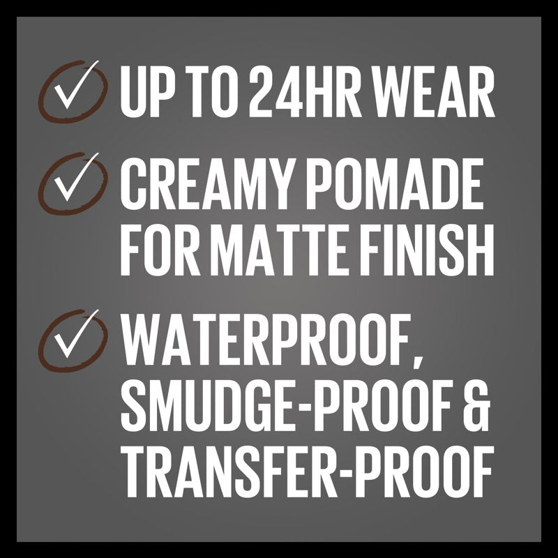 Long-Lasting Eyebrow Pomade with Dual-Ended Sculpting Brush and Spoolie