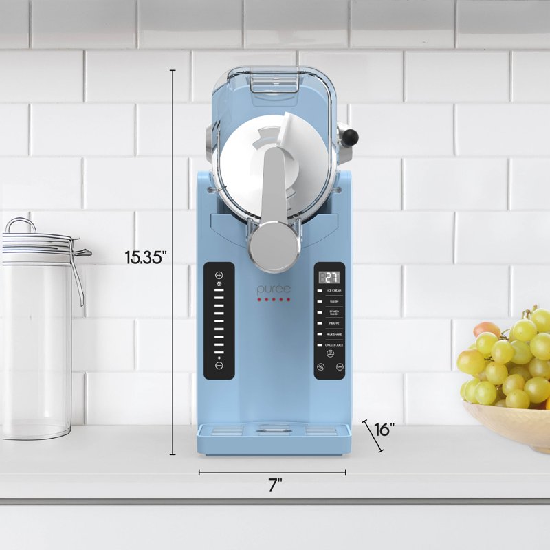 Slushie Machine & Soft Serve Ice Cream Maker - Blue