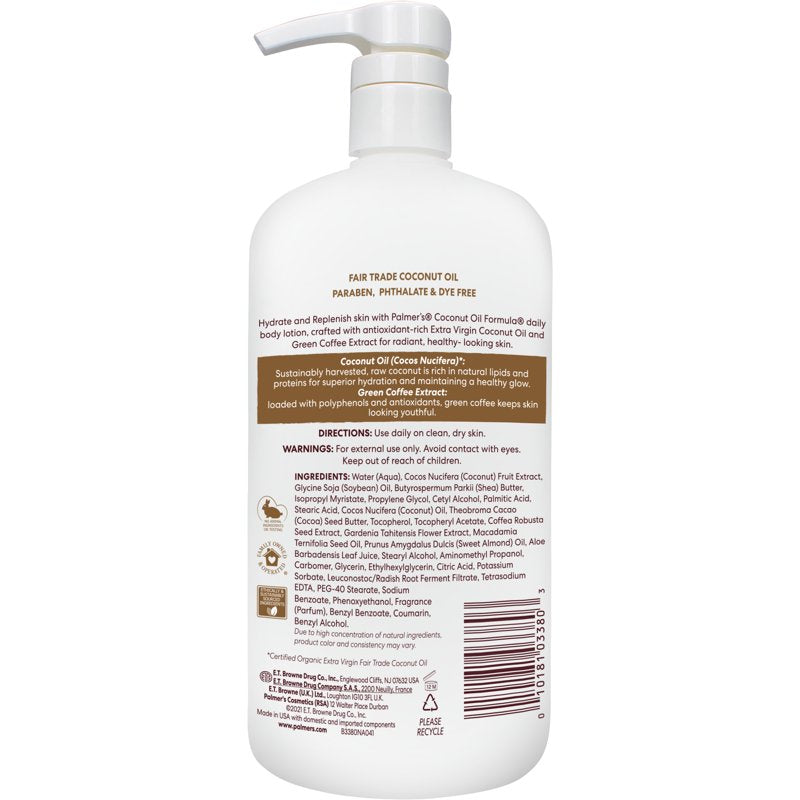 Coconut Oil Formula Daily Body Lotion for Dry Skin - 48 Hour Moisture