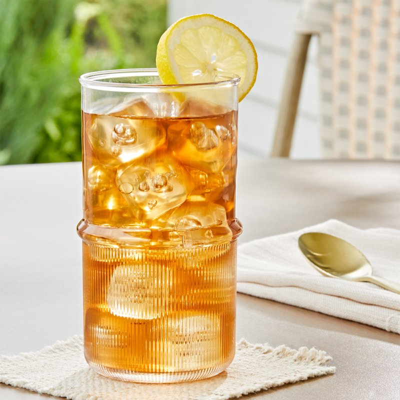 Clear Ribbed Tritan Tumbler - 21 oz, Dishwasher Safe