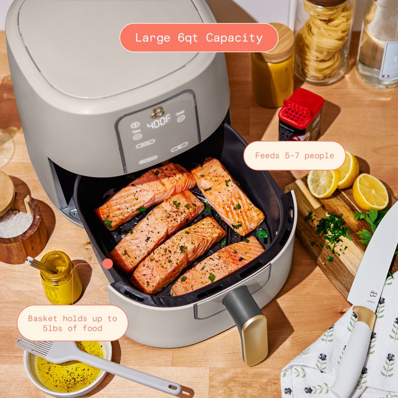 6 Qt Air Fryer with TurboCrisp Technology - Porcini Taupe