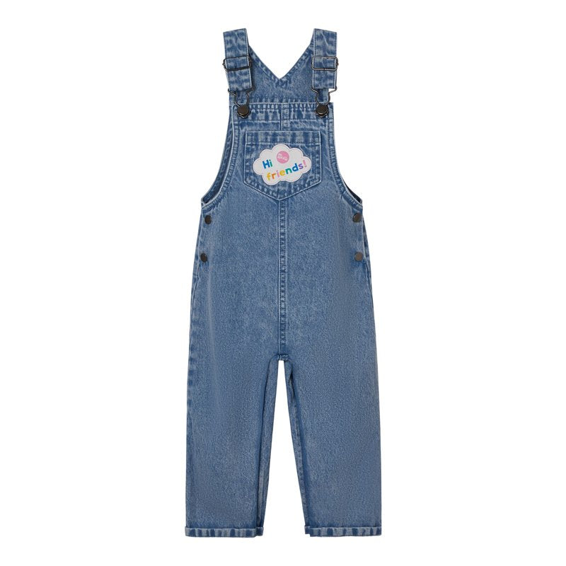 Ms. Rachel Toddler Cosplay Overall Set with T-Shirt & Headband - Blue Denim 5T