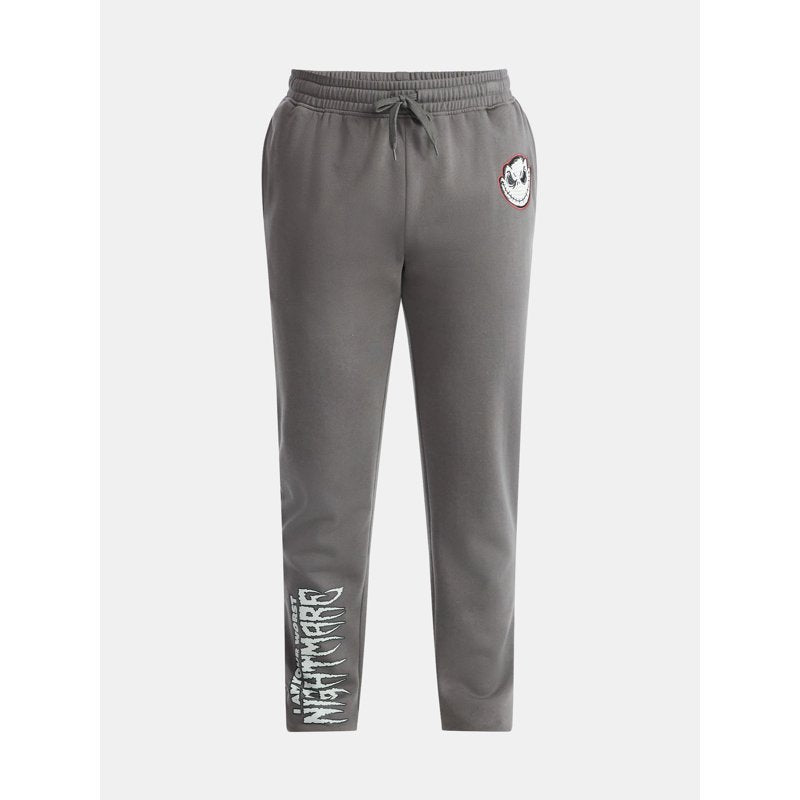 Nightmare Before Christmas Jack Skellington Jogger Pants Charcoal S - Men's & Big Men's Lounge Pants