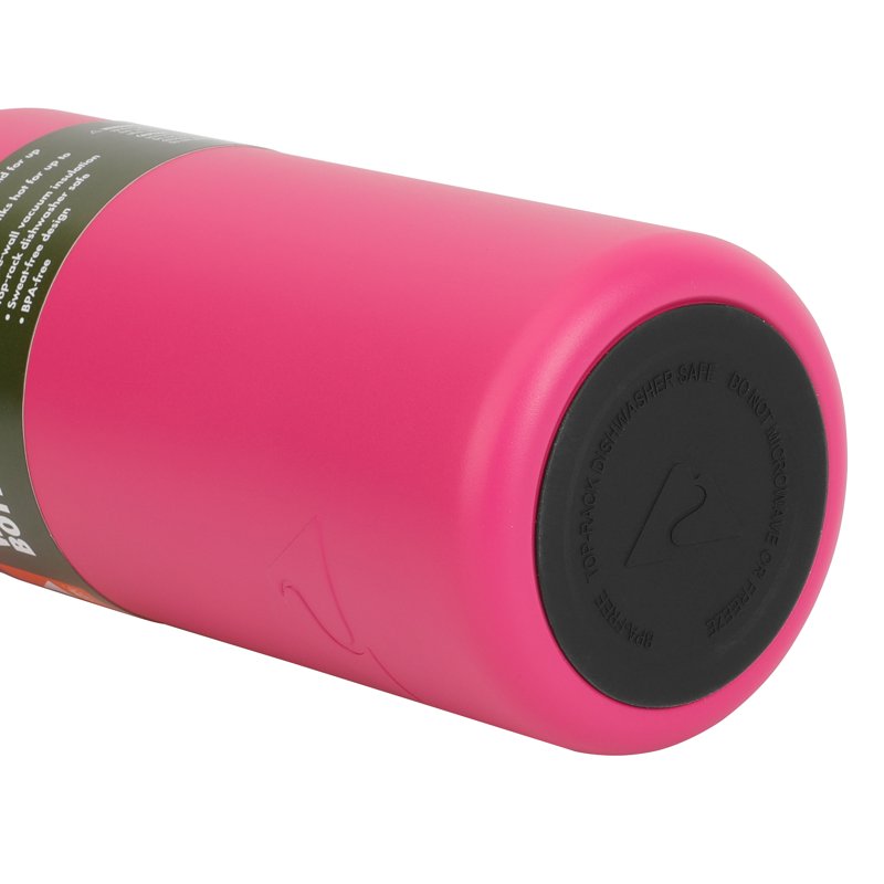 32 oz Stainless Steel Flip Straw Water Bottle - Hot Pink