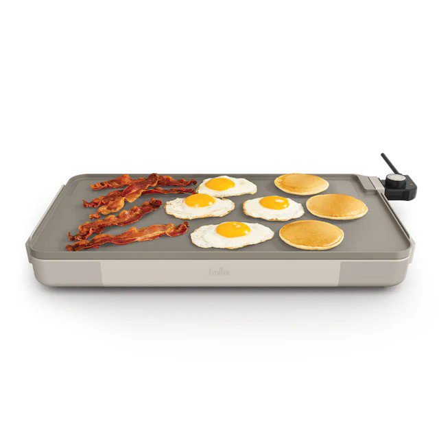 12" x 22" Electric Griddle with Ceramic Nonstick Coating - Oatmilk
