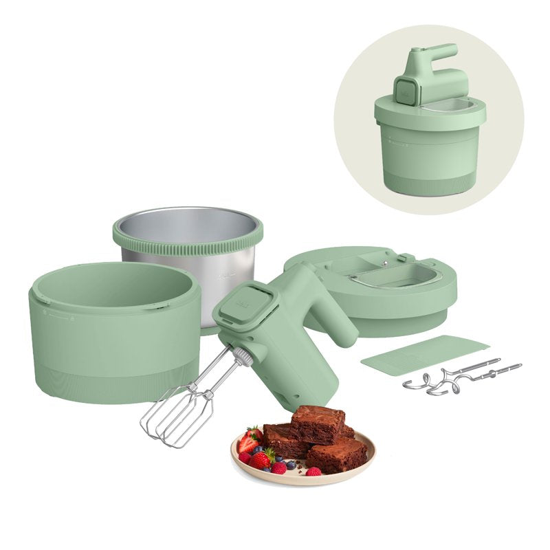 3.5 Qt Hand & Stand Mixer - Electric Mixer with Bowl, Dough Hook, Whisk & Egg Beater - Seaglass
