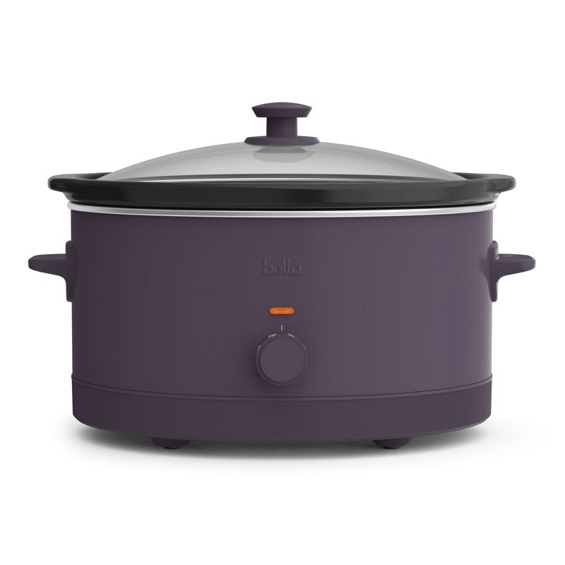 6 Qt Slow Cooker with 3 Temperature Settings - Plum