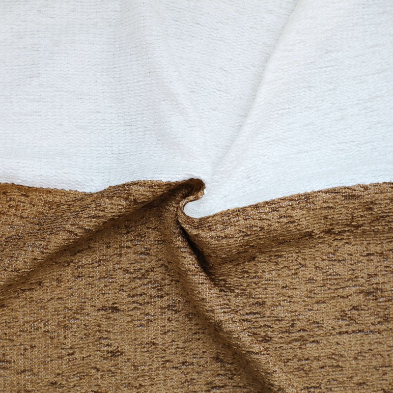 Decorative Square Throw Pillow 18x18 Brown Two-Tone Polyester Cotton