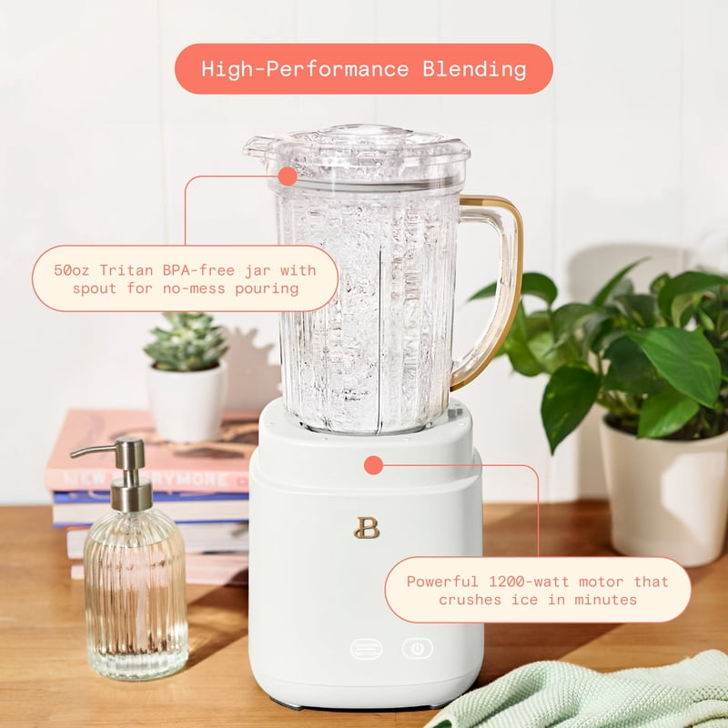 3-in-1 Kitchen System - Blender, Food Processor & Personal Blender - White Icing