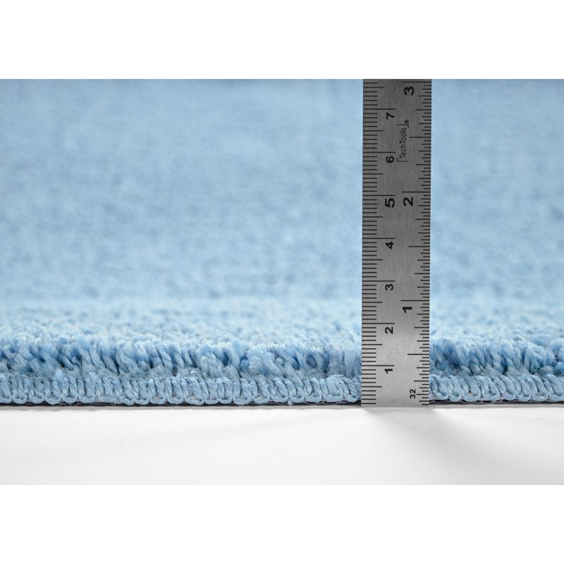 Garland Washable Bath Rug Set - 3 Piece Bathroom Mat & Toilet Lid Cover - Basin Blue