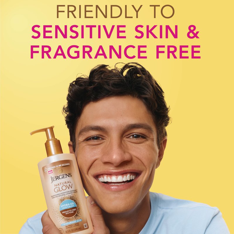 Jergens Natural Glow Hydra Gel Moisturizer, Gradual Tanning Lotion,