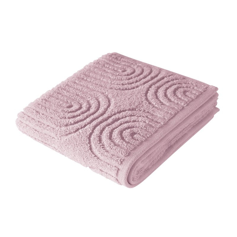 Rose Pink Textured Hand Towel - 100% Cotton, 28x16 Inches, Beautiful by Drew Barrymore
