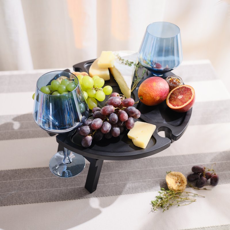 Angled Wine Glass Set - Iridescent Blue 4-Pack