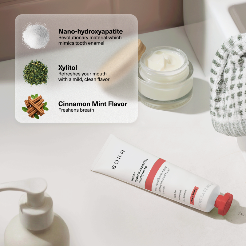 Nano-Hydroxyapatite Fluoride-Free Toothpaste for Sensitive Teeth, Cinna Mint