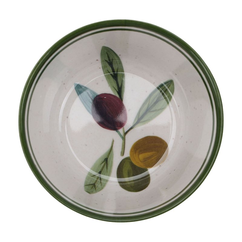 14 oz Reusable Bamboo Melamine Dip Bowl Set - Olive (2 Count)