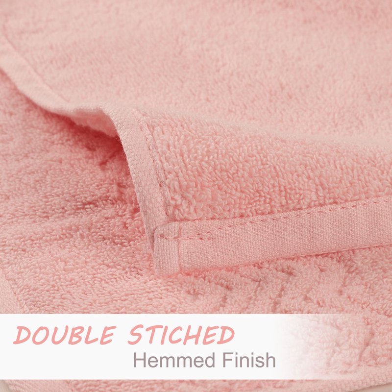 Pink Bath Towel Set - 6 Pieces Ultra-Absorbent Cotton Plush Towels for Home & Spa