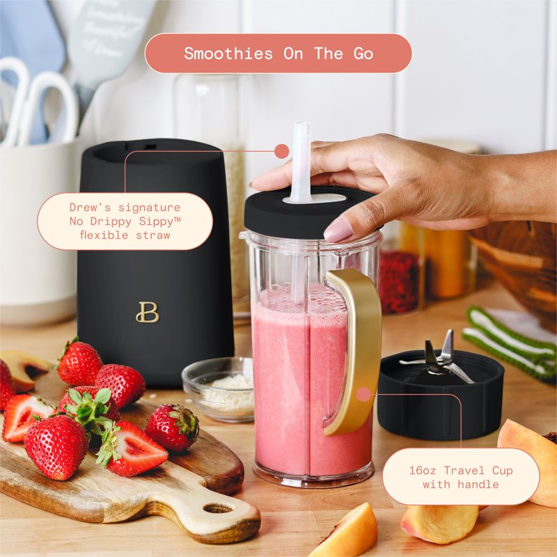 Personal Blender Set - 12 Pieces, 240W, Black Sesame