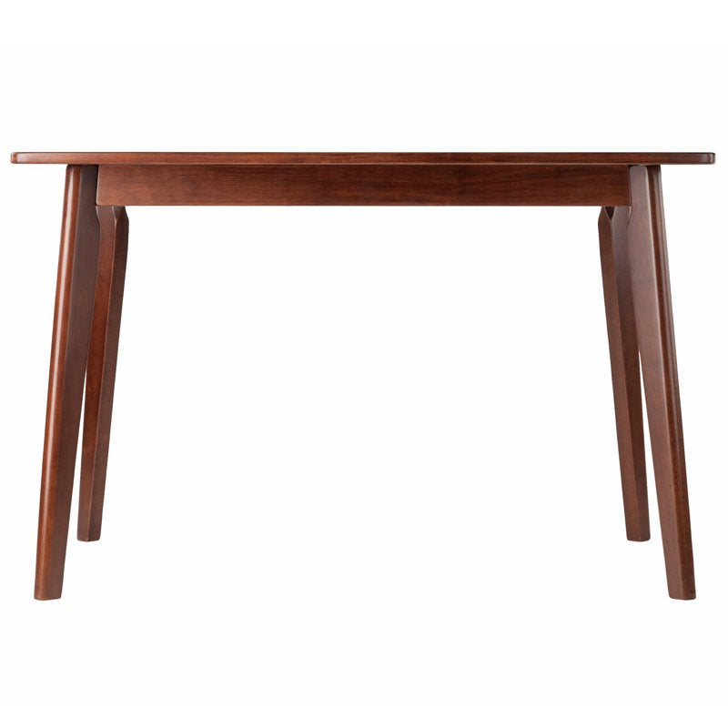 3-Piece Walnut Dining Set with Slat Back Chairs - 3 Units