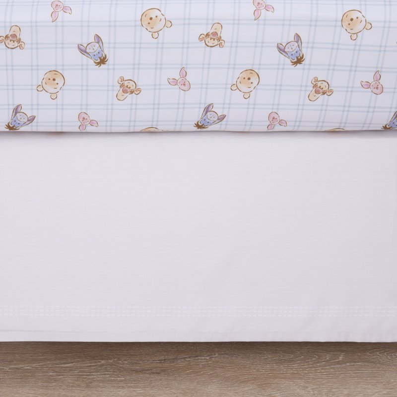 Winnie the Pooh Unisex Crib Bedding Set - 3 Piece Baby Nursery Decor - Variation of Winnie the Pooh