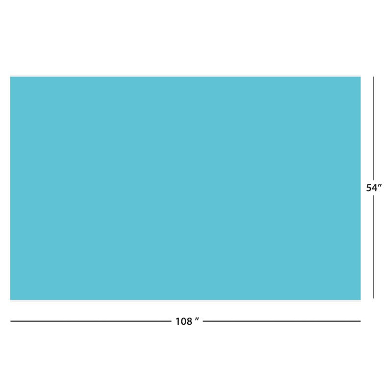 Teal Rectangular Plastic Table Covers - 3 Count, 54x108 in