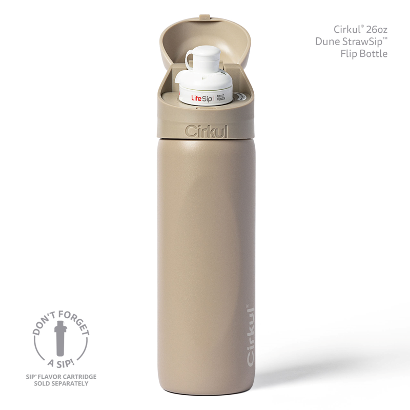 26oz Stainless Steel Flip Water Bottle - Dune Color
