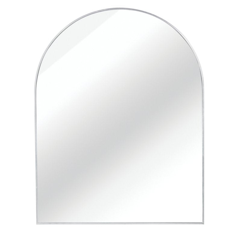 Wall Mirror 30x40 Arched Metal Vanity Mirror for Bathroom Bedroom Living Room Silver - Modern & Elegant
