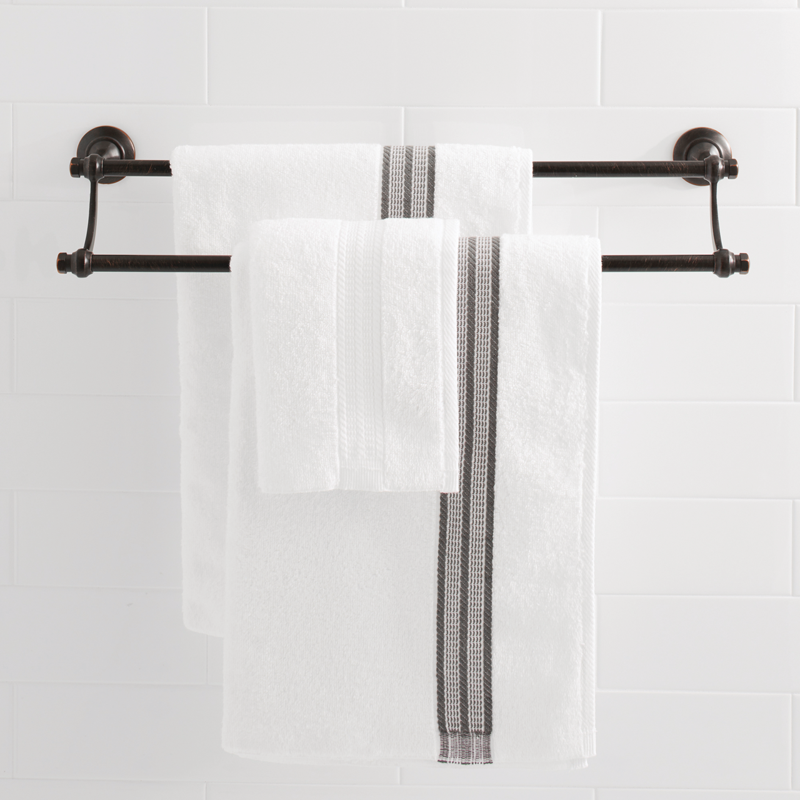 24-Inch Double Towel Bar - Oil Rubbed Bronze Bathroom Towel Holder