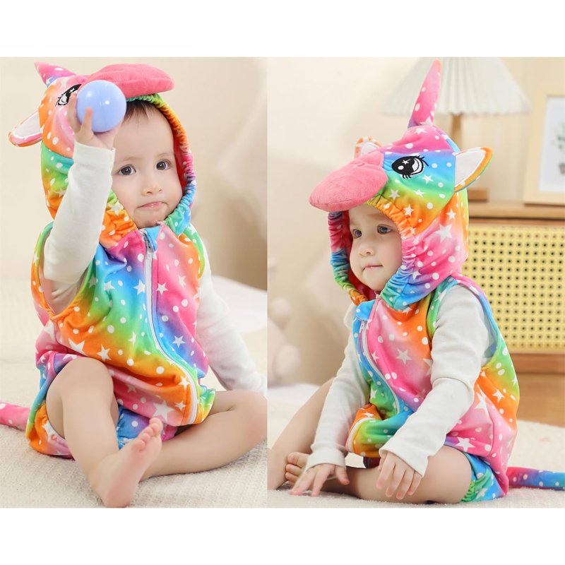 Baby Girl Unicorn Flannel Romper Costume 18-24 Months Halloween Outfit