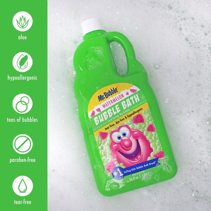 Watermelon Bubble Bath - Hypoallergenic, Dye Free, 36 fl oz